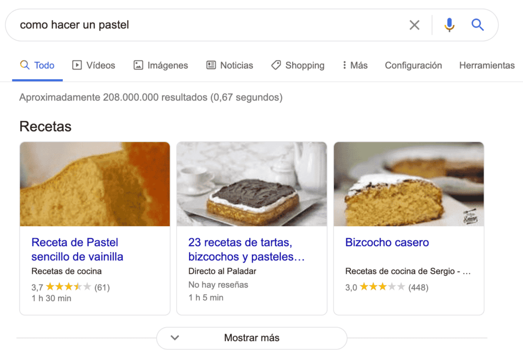 Rich Snippets de receptes