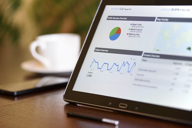 gràfic de seo per a vidrieria en auge
