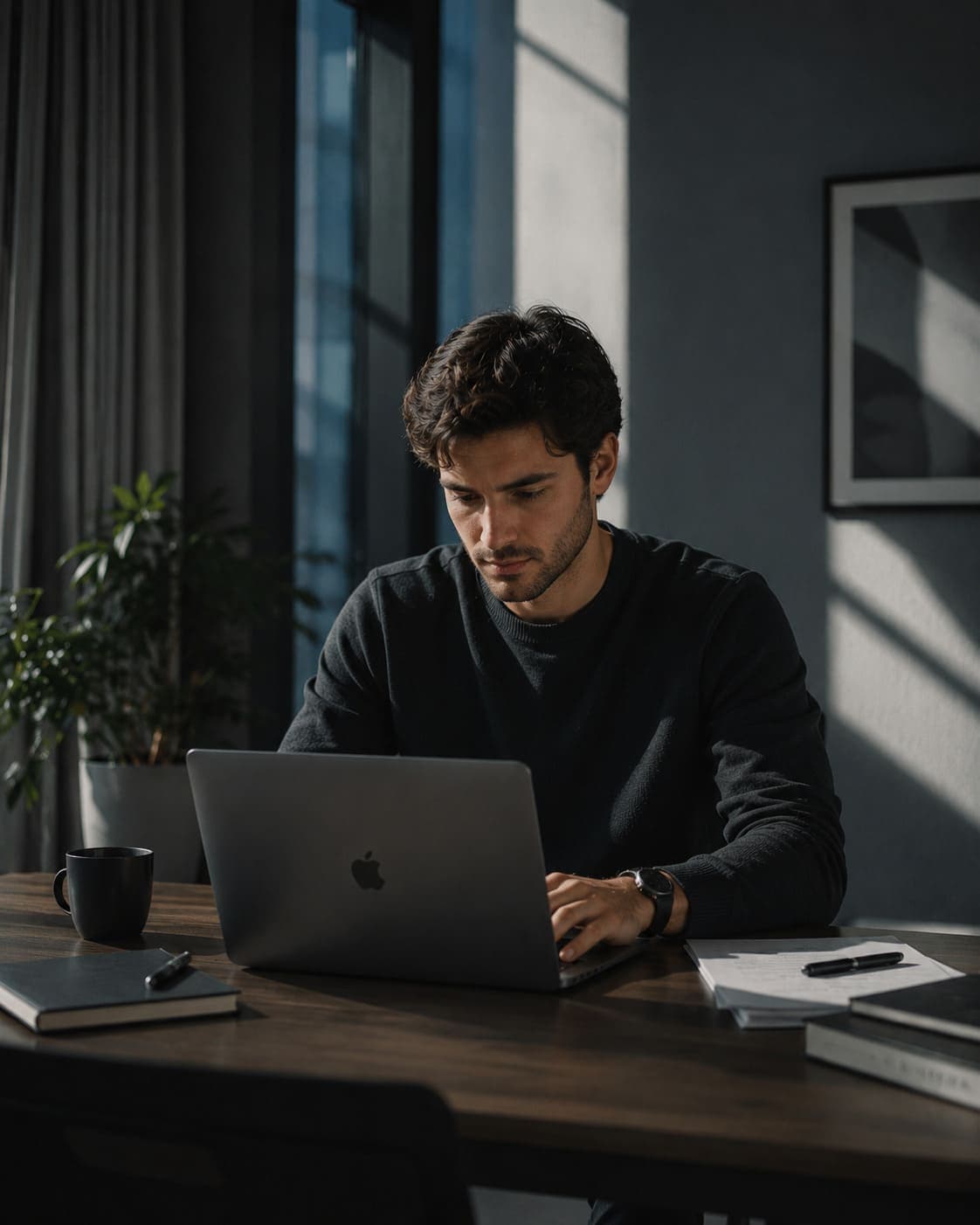 Persona del equipo trabajando