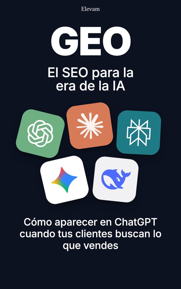 Portada del libro «GEO: El SEO para la era de la IA», de Elevam