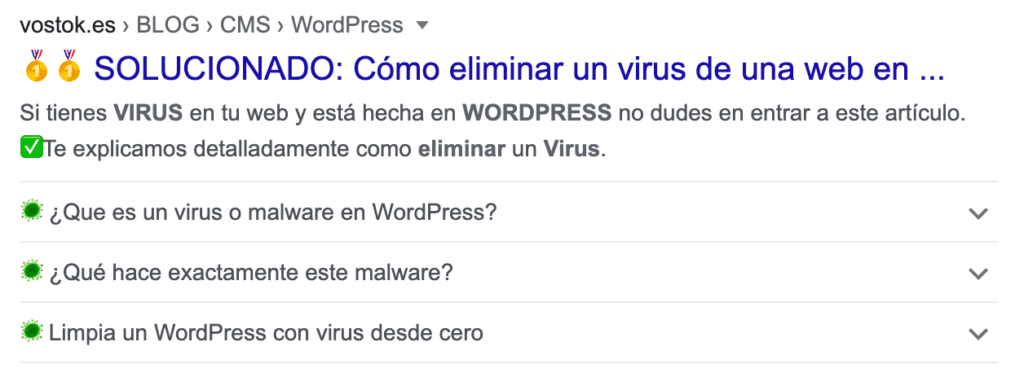 Rich Snippets de preguntas frecuentes
