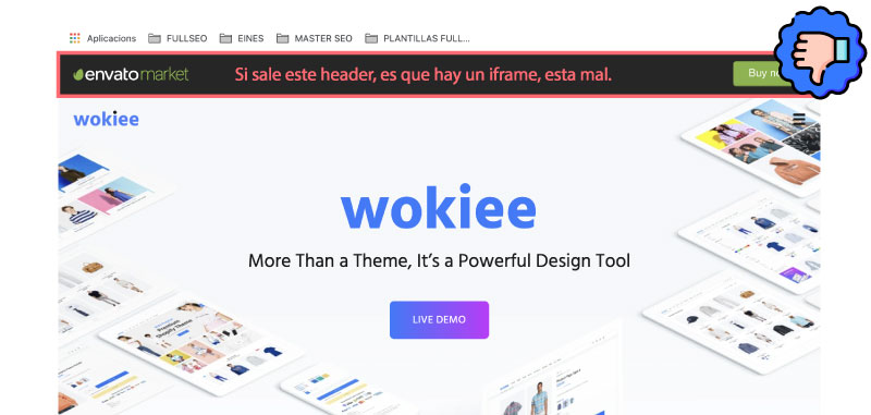 vista previa con iframe