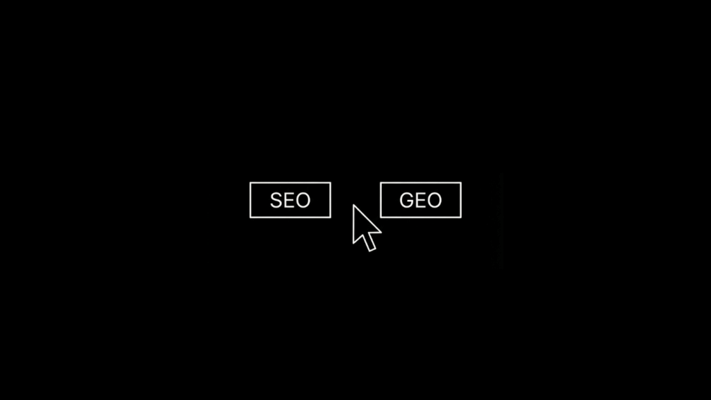 gráfico con un cursor decidiendo si hacer seo o geo