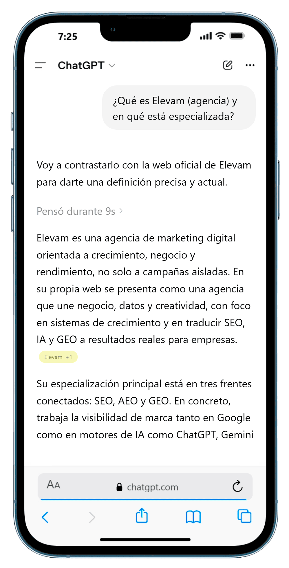 Citación: el modelo referencia explícitamente la fuente.
